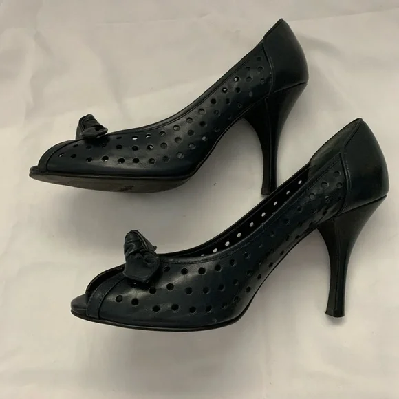 Maripe Dark Blue Stiletto Heels - Picture 7 of 8